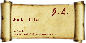 Just Lilla névjegykártya