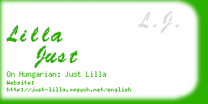 lilla just business card